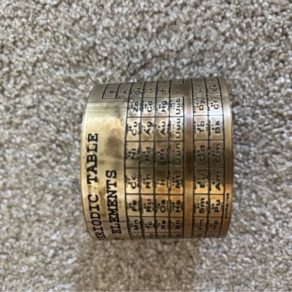 Periodic Table Brass bracelet - Picture 2 of 5